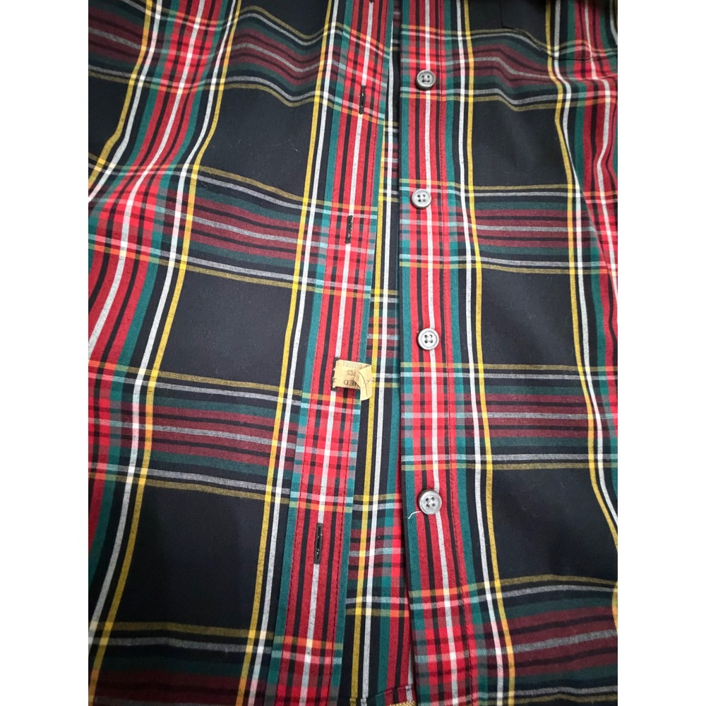 J.Crew Re-Imagined Plaid Button Down Shirt Womens Medium Red Green Navy Stretch - Picture 3 of 6